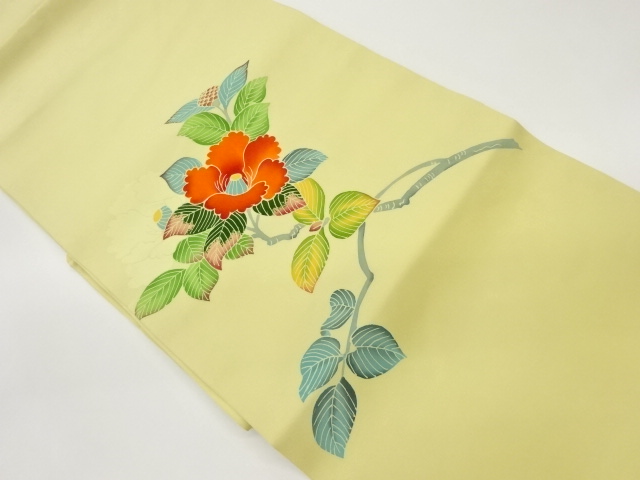 塩瀬椿模様名古屋帯